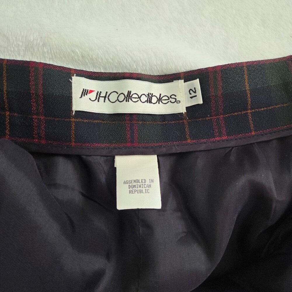 Vtg Wool Plaid Pants Size 12 Old Money Heritage Preppy‎ Straight Leg High Waist - Picture 6 of 13